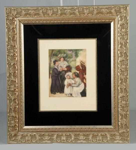 Appraisal: Contemporary Etching of Renoir's La Famille Description Framed under glass