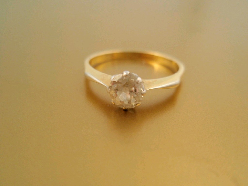 Appraisal: A solitaire diamond ring an old cut stone of ct