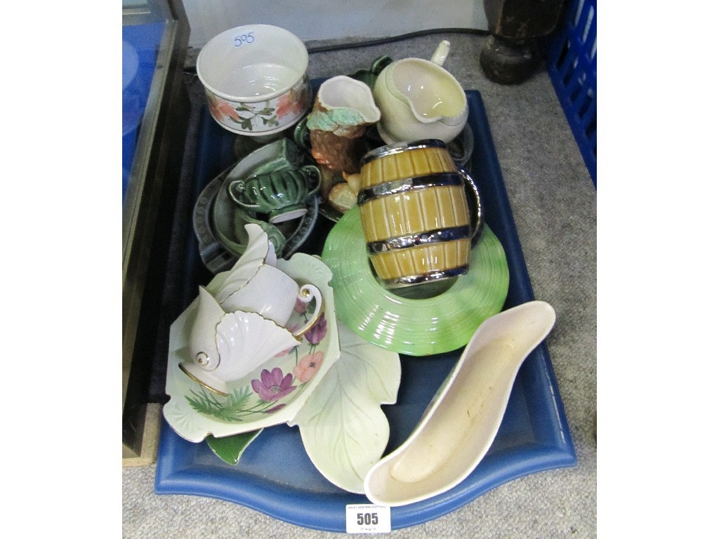 Appraisal: Tray lot of assorted ceramics to include Poole Carlton Ware