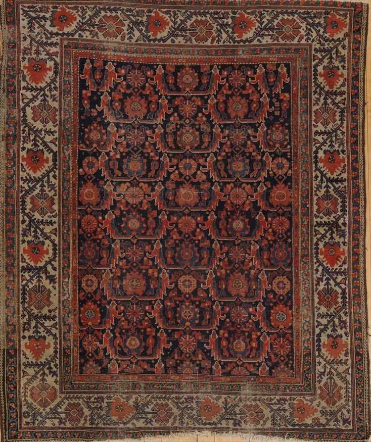 Appraisal: NORTHWEST PERSIAN RUG The cobalt field worked with floral trellis