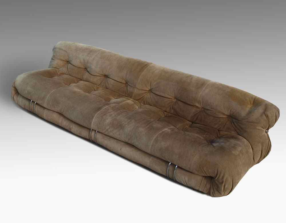 Appraisal: TOBIA AND AFRA SCARPA SORIANA SOFA 's Italian designer chrome