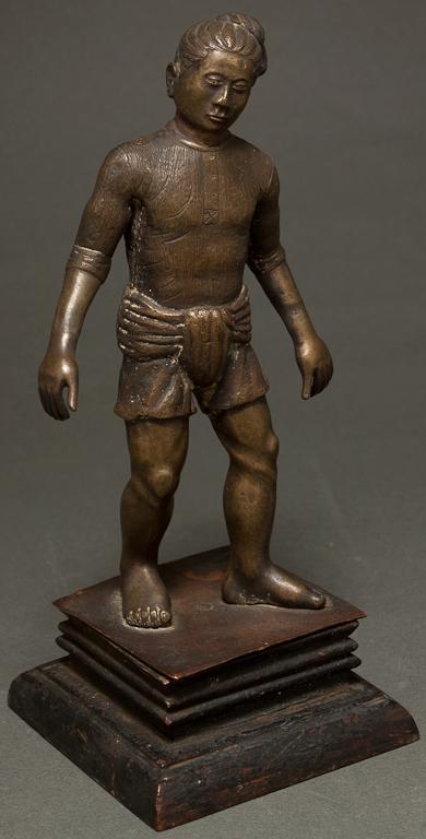 Appraisal: Burmese Western style figure of a standing man late th