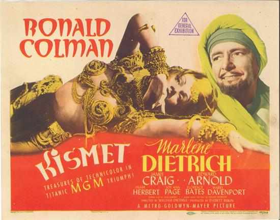 Appraisal: Kismet MGM set of lobby cards Condition B