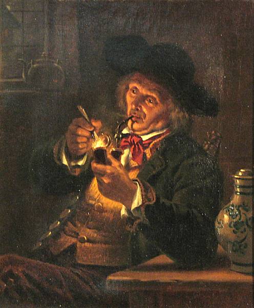 Appraisal: Eberhard Stammel German - A man smoking a pipe signed