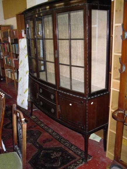 Appraisal: A mahogany display cabinet circa