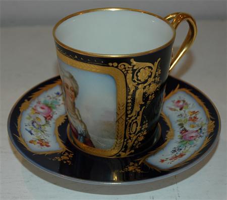 Appraisal: Sevres Porcelain Cup and Saucer Estimate nbsp nbsp nbsp -