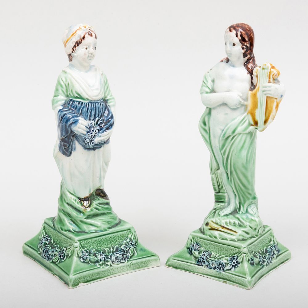 Appraisal: Pair of Staffordshire Pearlware Figures in high Condition Each with