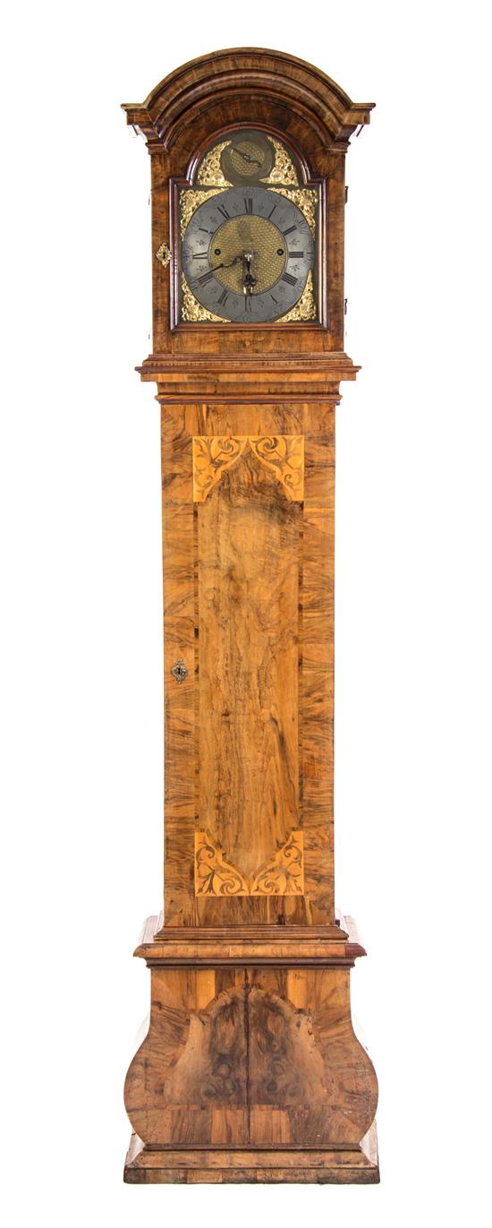 Appraisal: Sale Lot A German Marquetry Inlaid Walnut Tall Case Clock