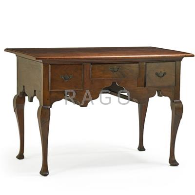 Appraisal: VIRGINIA LOW BOY Walnut with three drawers on trifid feet