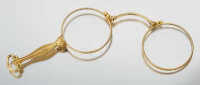 Appraisal: A Pair of Art Nouveau Design Lorgnettes k yellow gold