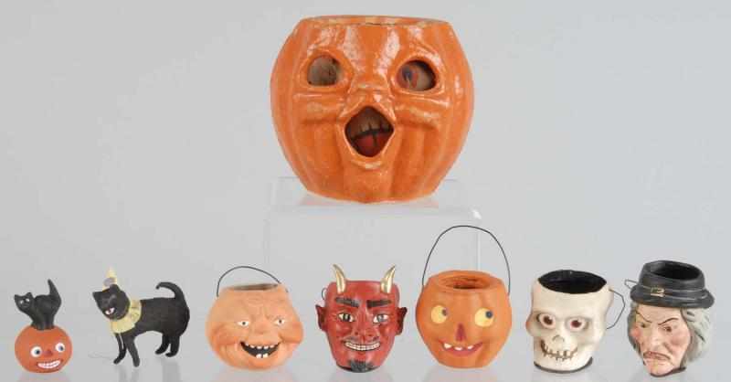 Appraisal: Lot of Halloween Items Description Includes seven contemporary pieces consisting