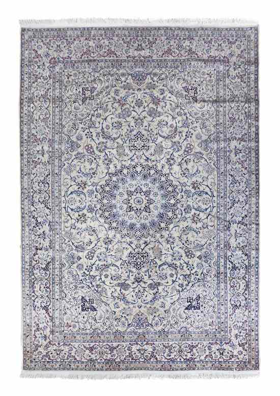 Appraisal: A Nain Silk and Wool Rug Habibian last quarter th