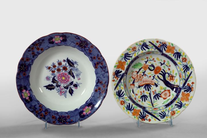 Appraisal: Two English Soup Plates one a good Gaudy Dutch ironstone