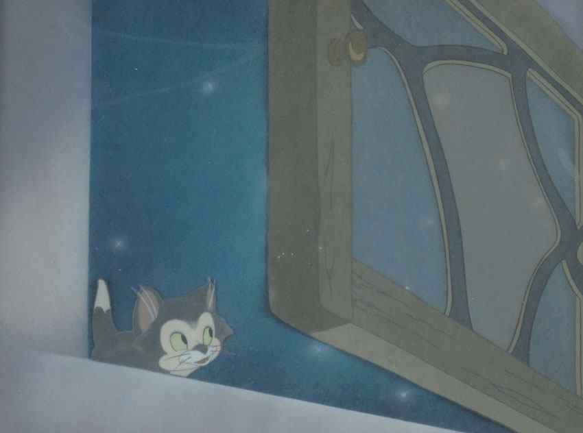 Appraisal: ORIGINAL ANIMATION CELL FROM PINOCCHIO Featuring Figaro the cat at