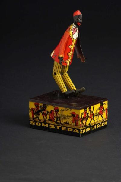 Appraisal: Tin Marx Somstepa Roof Dancing Wind-Up Toy Description American Working