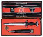 Appraisal: RARE CASED HIMMLER PRESENTATION DAGGER Standard SS dagger with -