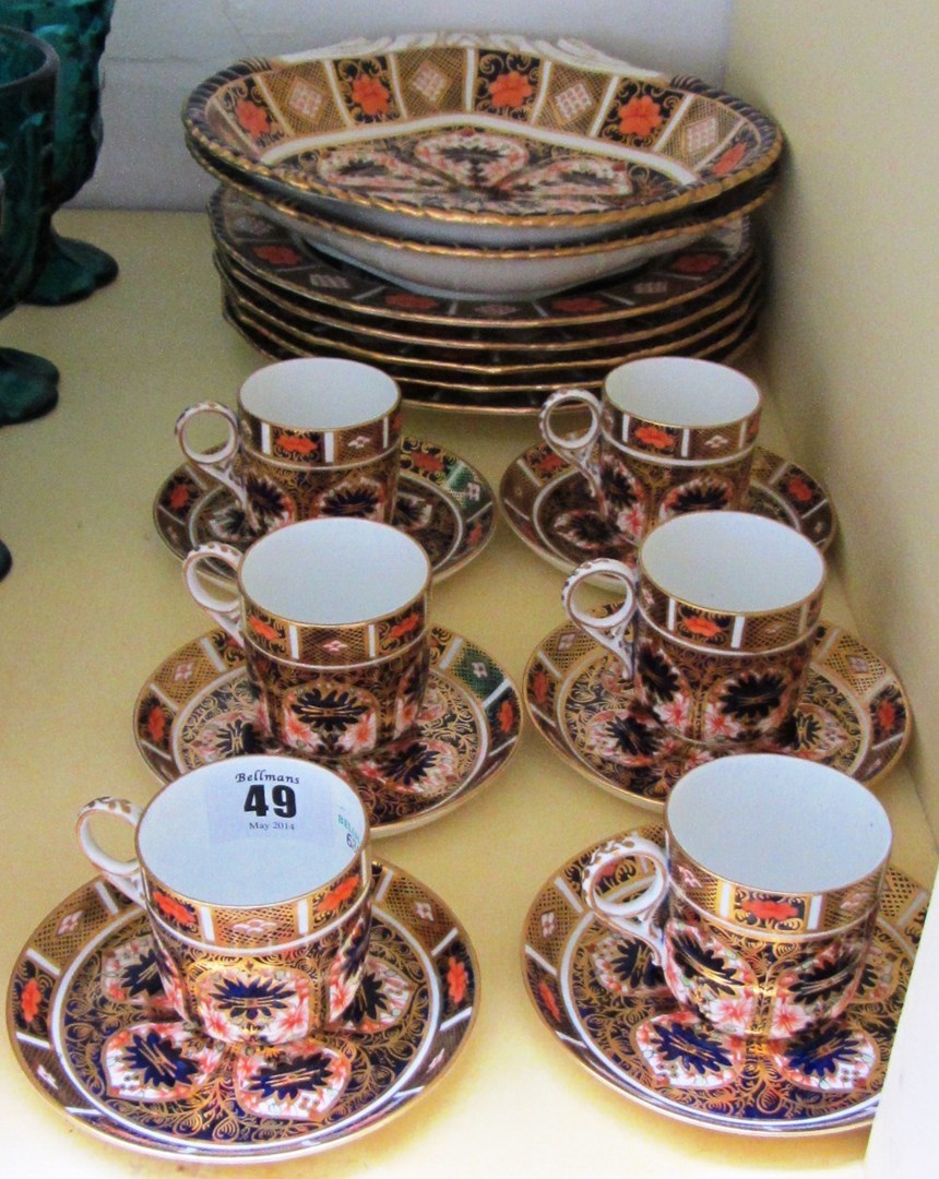 Appraisal: A Royal Crown Derby 'Imari' coffee service painted in a