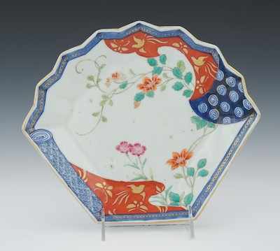 Appraisal: A Seiji Kaisha Fan Shape Plate - c Fan shaped