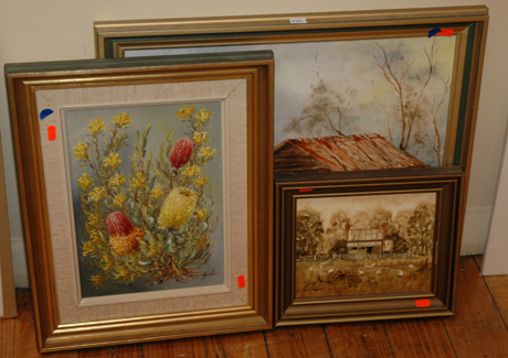 Appraisal: GROUP OF THREE AUSTRALIAN OIL PAINTINGS INCLUDING IAN STEPHENS