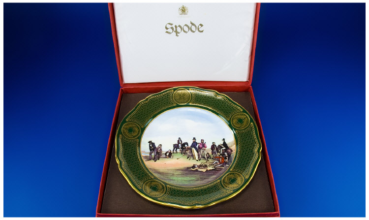 Appraisal: Spode Golf Plate Antique Golf Series Plate No Ltd Edition