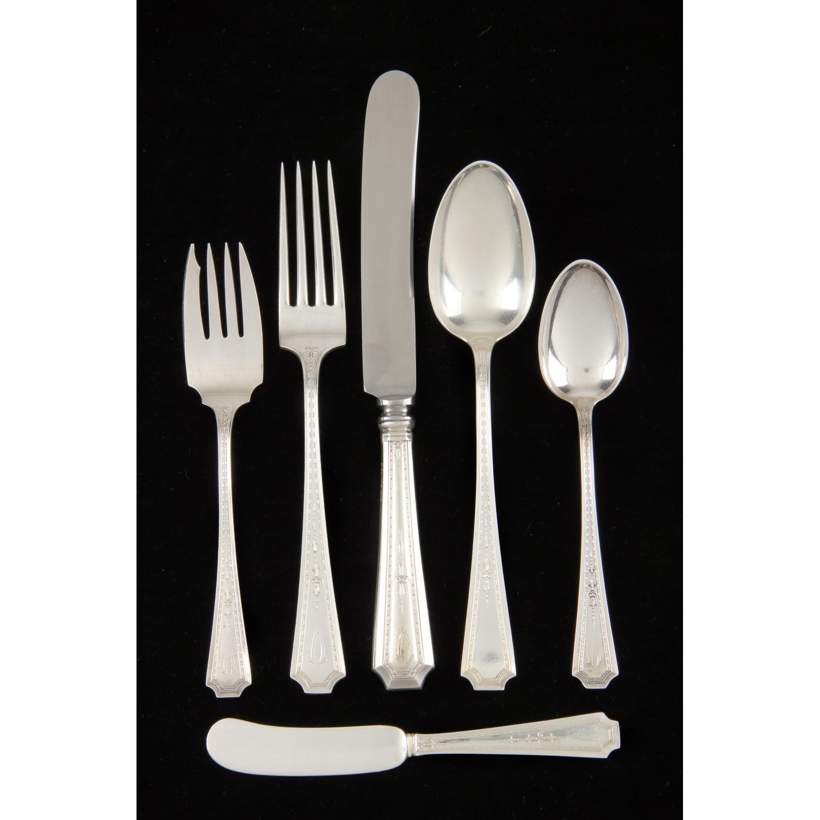 Appraisal: Durgin Colfax Sterling Silver Flatware Service pieces including service for