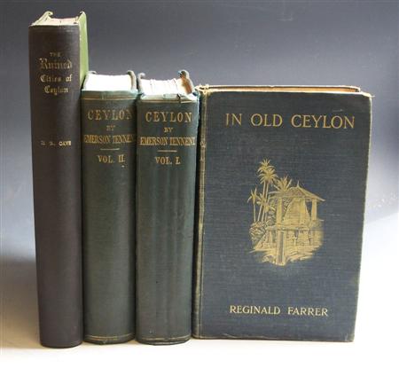 Appraisal: Ceylon - Tennent James Ceylon London Longman c Third edition