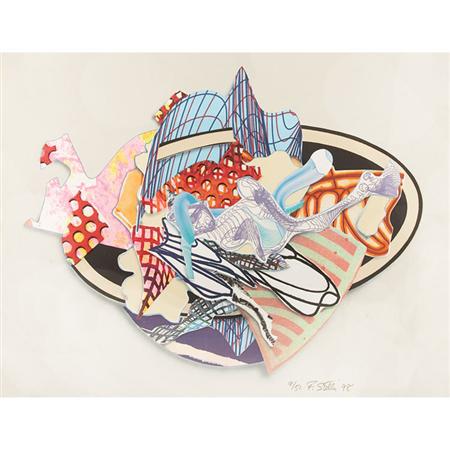 Appraisal: Frank Stella AIOLIO Color lithograph and intaglio Estimate -