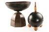 Appraisal: PC LOT - Includes a lignum vitae sphere form covered