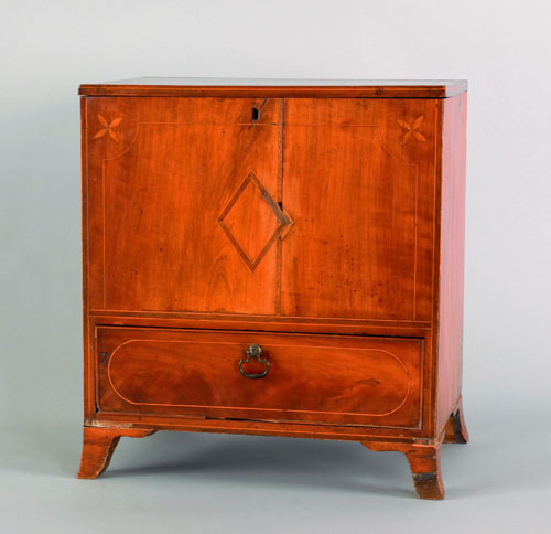 Appraisal: Rare southern cherrywood sugar chest ca with a lift lid