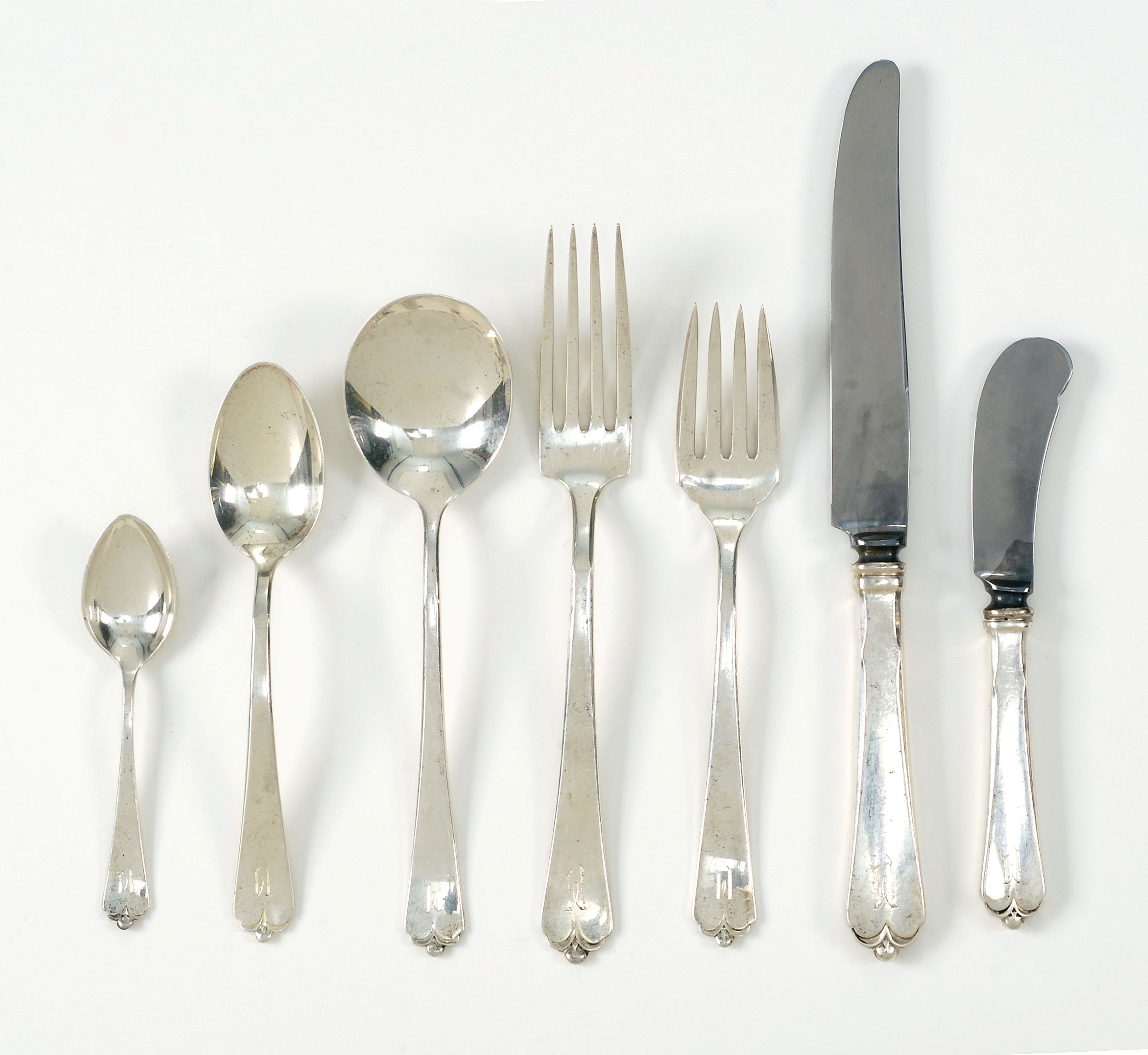 Appraisal: STERLING SILVER PARTIAL FLATWARE SET BY WATSON SILVER COMPANY In