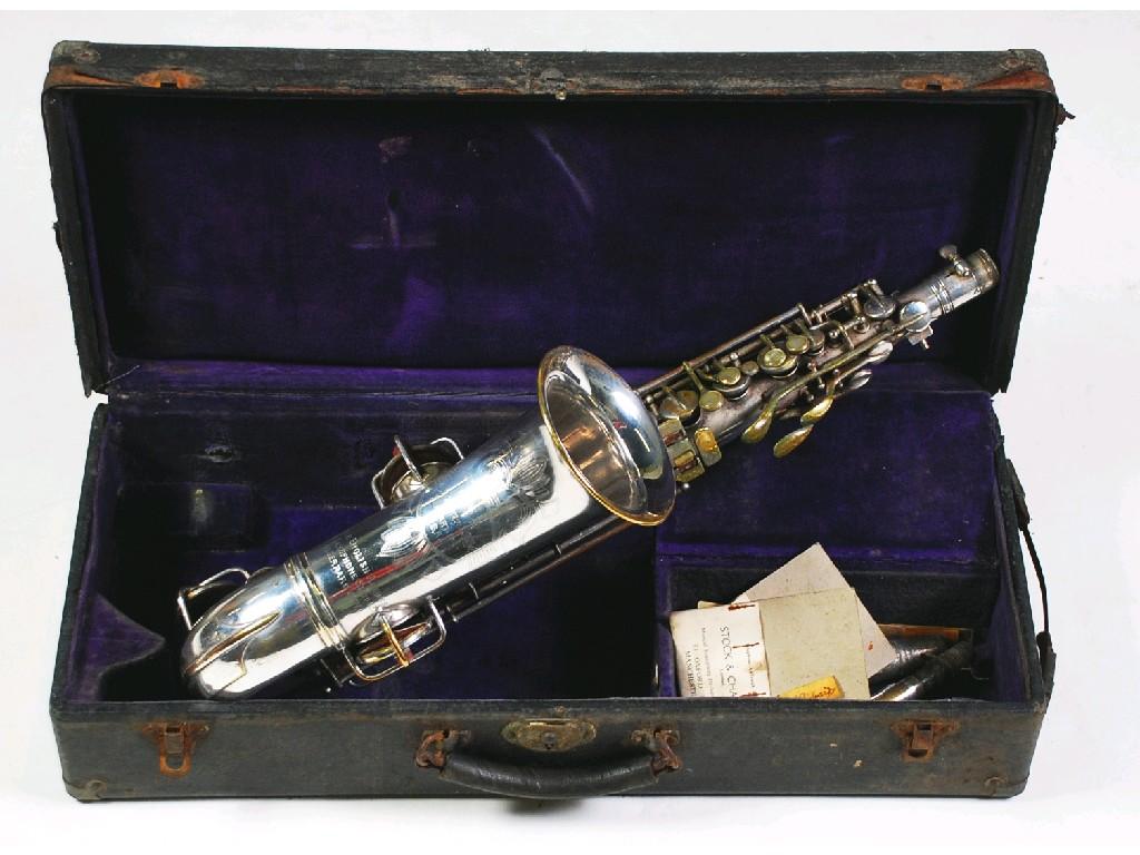 Appraisal: C G CONN U S A CIRCA 's ELECTROPLATED TENOR