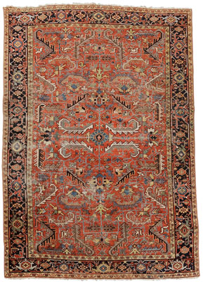 Appraisal: Heriz Carpet Persian mid th century repeating floral and geometric