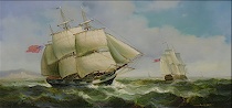 Appraisal: Jean Laurent French th Century British ships in full sail