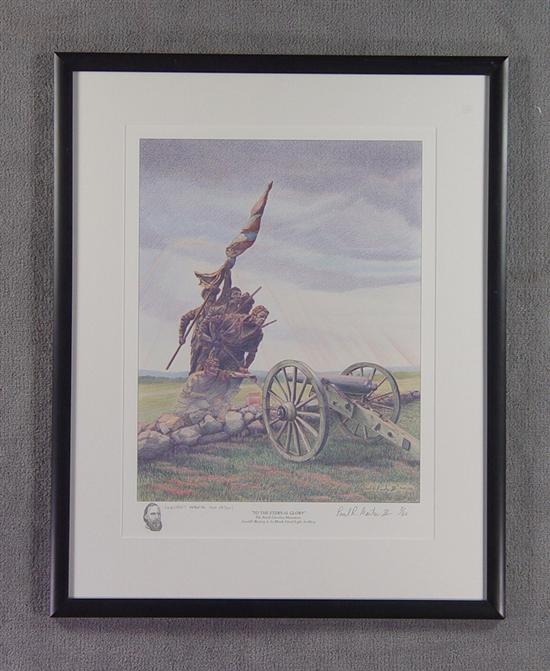 Appraisal: Civil War Print Signed by Paul R Martin III Limited