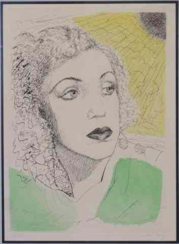 Appraisal: RAY Man Colored Etching and Aquatint Numbered of and pencil