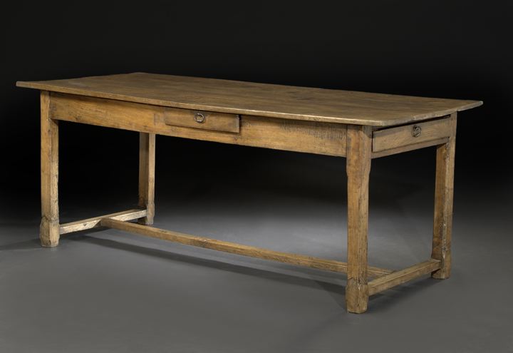 Appraisal: French Provincial Oak Bourguignon Farmhouse Table fourth quarter th century