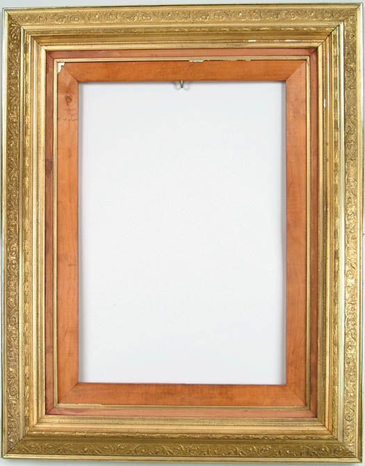 Appraisal: FINE GILT GESSO DECORATED FRAME Interesting corn cob and scrolled