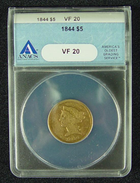 Appraisal: Liberty Gold Coin ANACS certifed and graded VF