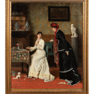 Appraisal: Continental School th Century Two Women in the Drawing Room