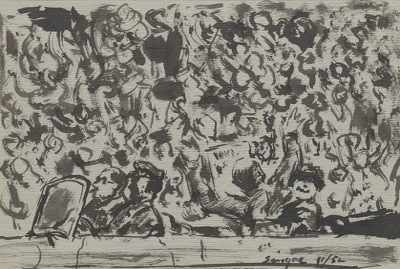 Appraisal: Clyde J Singer American - Sketch for Parade Ink on