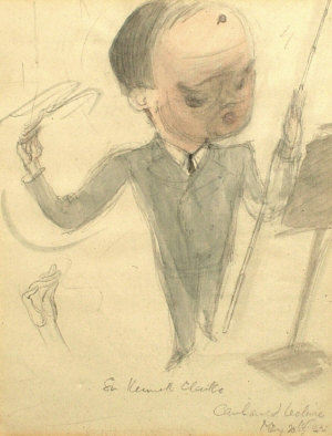 Appraisal: British School mid th century- Cartoon of Sir Kenneth Clarke