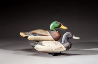 Appraisal: Two Upper Bay Decoys Two Upper Bay DecoysA Bluebill drake