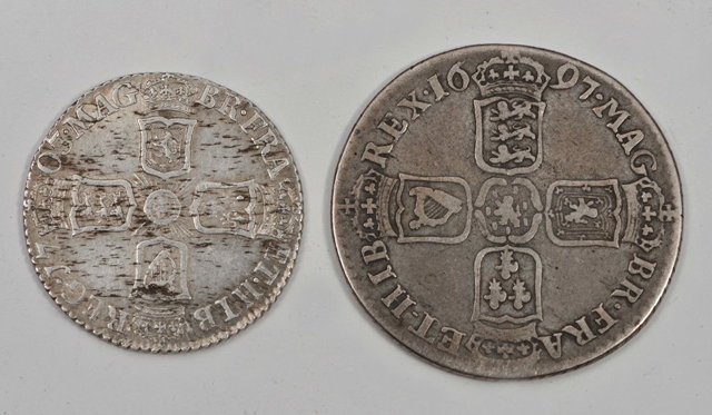 Appraisal: A VIGO SIXPENCE VF and a shilling GF