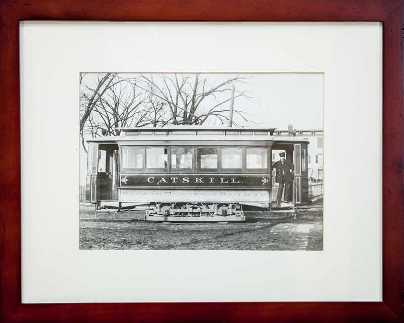 Appraisal: VIEW OF HUDSON HUDSON ELECTRIC RAILWAY Black and white photograph