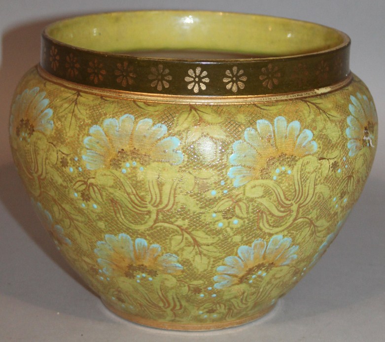 Appraisal: An early thC Doulton Lambeth Slater's patent jardiniere of shouldered