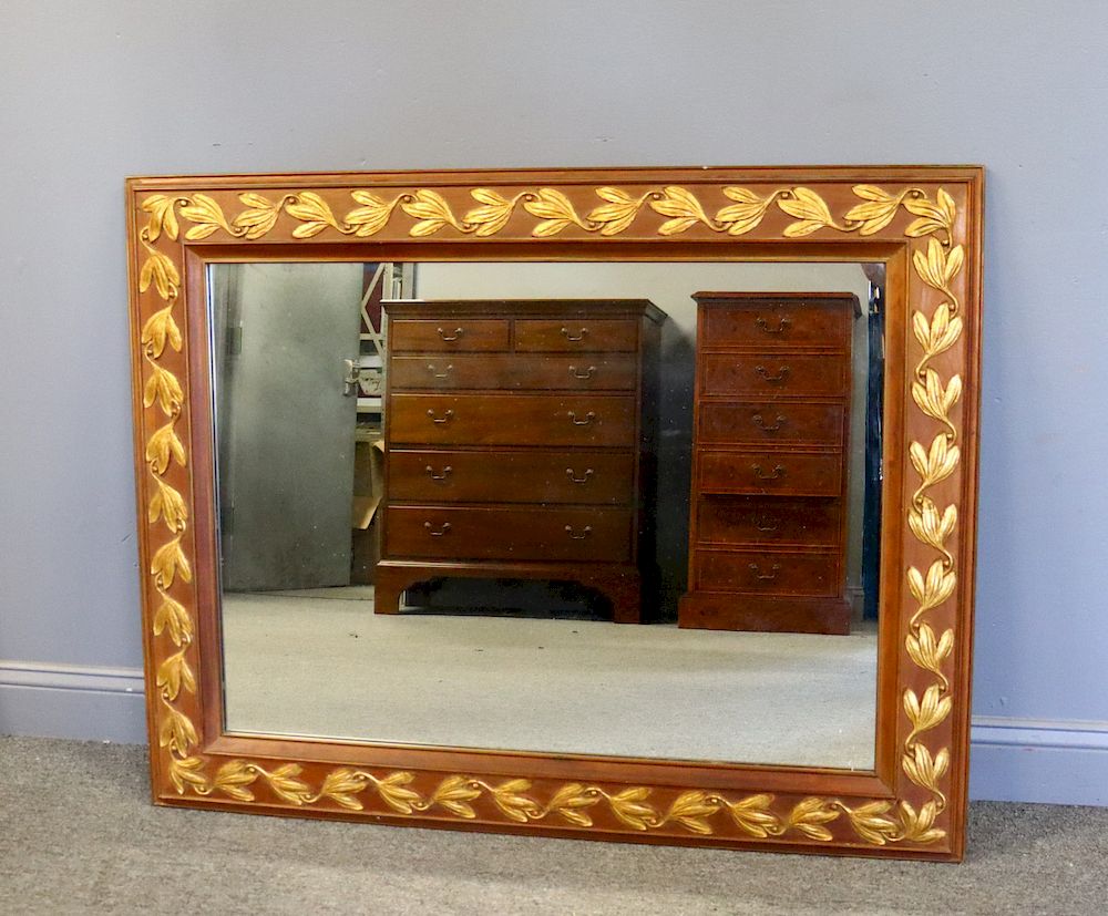 Appraisal: Gilt Decorated Crocus Mirror From a Larchmont estate - Dimensions