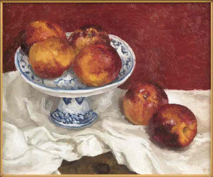 Appraisal: JOE HAMEISTER CONTEMPORARY NECTARINES STILL LIFE Oil on linen signed