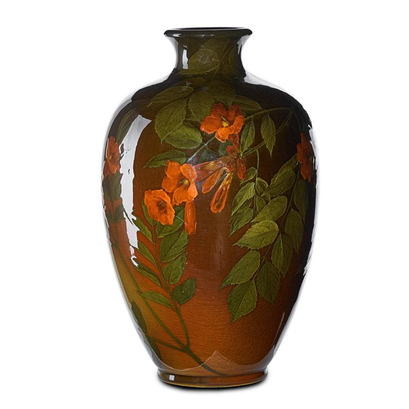 Appraisal: K SHIRAYAMADANI ROOKWOOD Large vase Condition Report Overall fine crazing