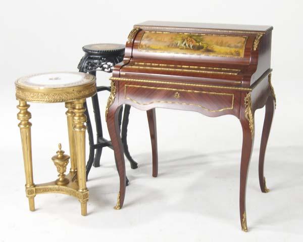 Appraisal: FRENCH STYLE Writing desk with ormolu mounts together with a