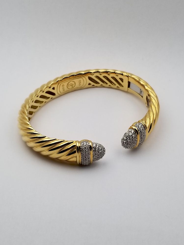 Appraisal: David Yurman K Waverly Cable Bracelet David Yurman K Waverly